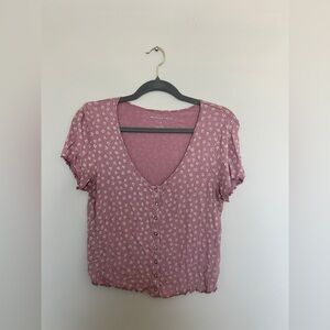 Pink and White American Eagle Shirt